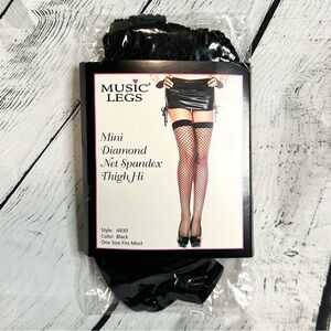 Music Legs Mini Diamond Thigh Hi Stockings